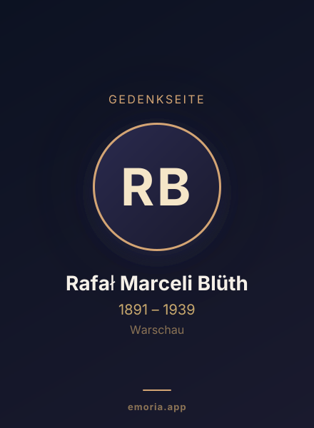 Gedenkportrait von Rafał Marceli Blüth