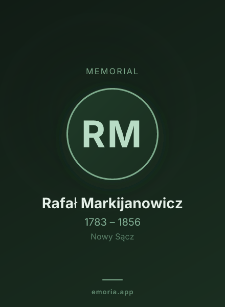 Memorial portrait of Rafał Markijanowicz