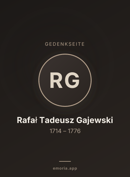 Gedenkportrait von Rafał Tadeusz Gajewski
