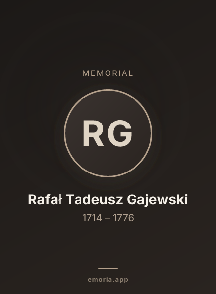 Memorial portrait of Rafał Tadeusz Gajewski