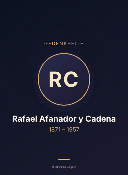 Gedenkportrait von Rafael Afanador y Cadena