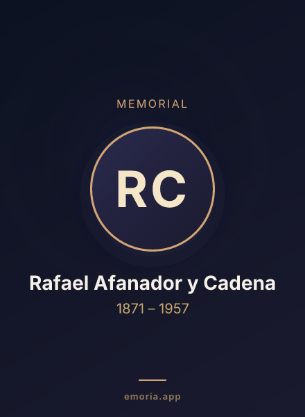 Memorial portrait of Rafael Afanador y Cadena