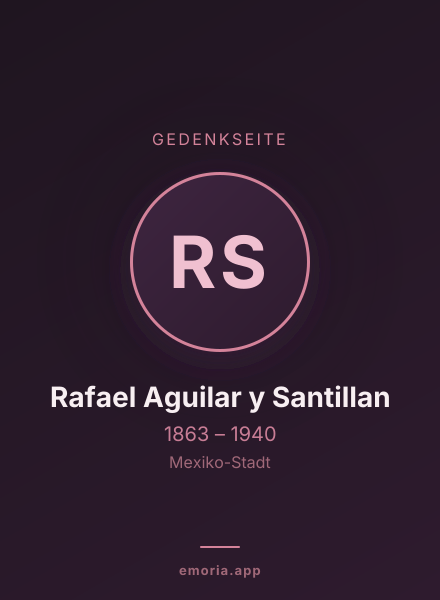 Gedenkportrait von Rafael Aguilar y Santillan