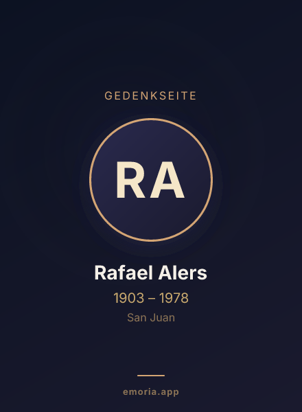 Gedenkportrait von Rafael Alers