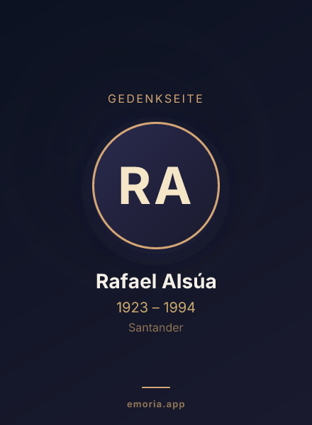 Gedenkportrait von Rafael Alsúa