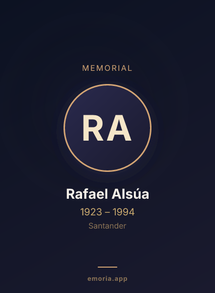 Memorial portrait of Rafael Alsúa