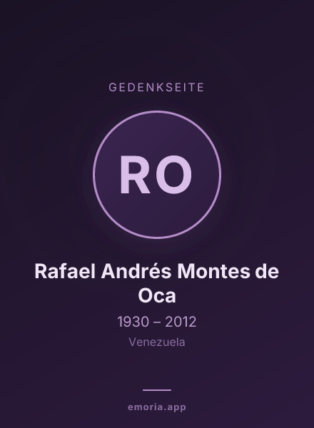 Gedenkportrait von Rafael Andrés Montes de Oca