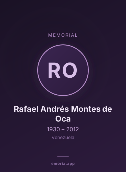 Memorial portrait of Rafael Andrés Montes de Oca