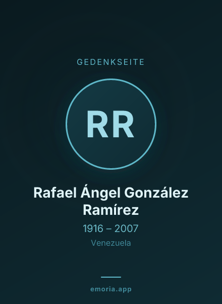 Gedenkportrait von Rafael Ángel González Ramírez