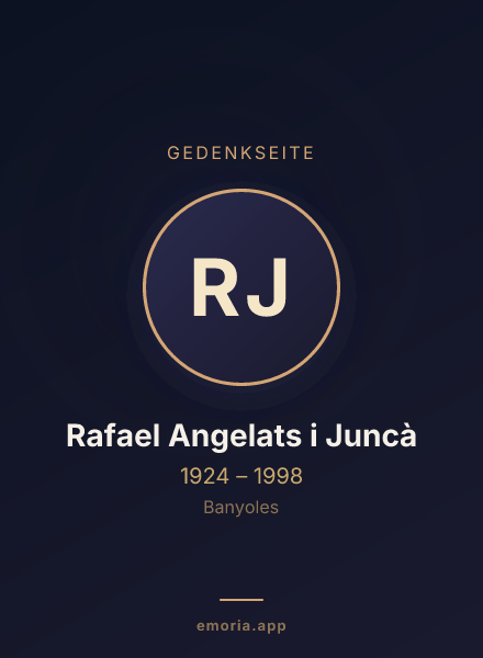 Gedenkportrait von Rafael Angelats i Juncà