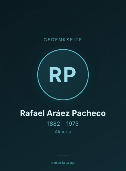 Gedenkportrait von Rafael Aráez Pacheco