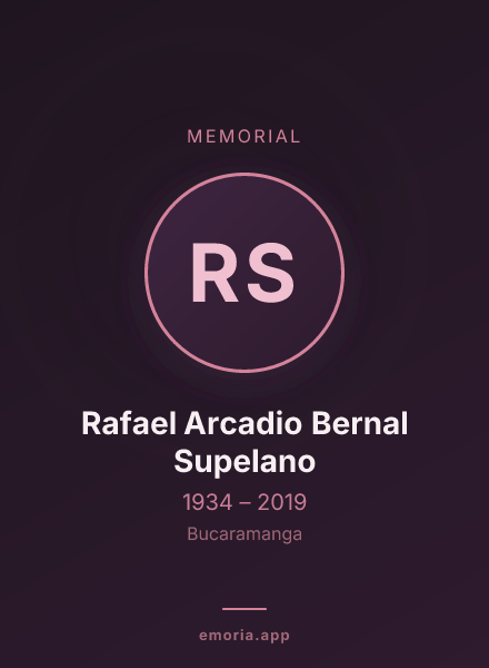 Memorial portrait of Rafael Arcadio Bernal Supelano