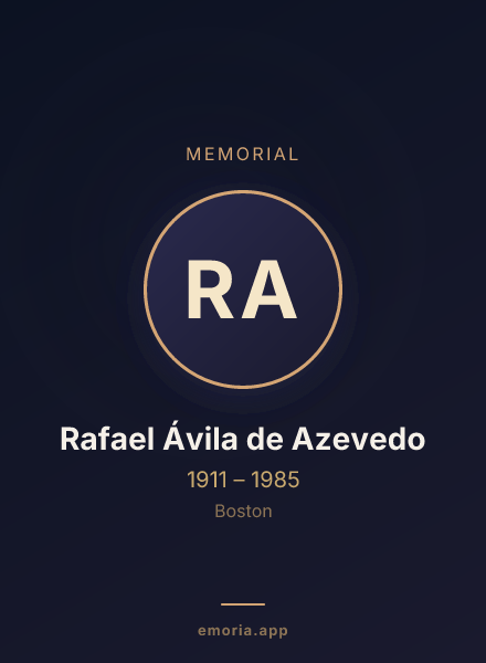 Memorial portrait of Rafael Ávila de Azevedo