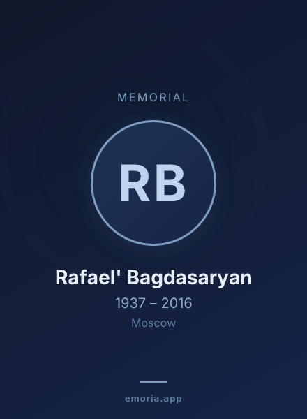 Memorial portrait of Rafael' Bagdasaryan