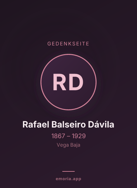 Gedenkportrait von Rafael Balseiro Dávila