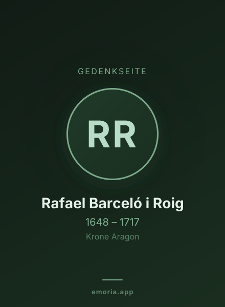 Gedenkportrait von Rafael Barceló i Roig