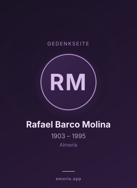 Gedenkportrait von Rafael Barco Molina