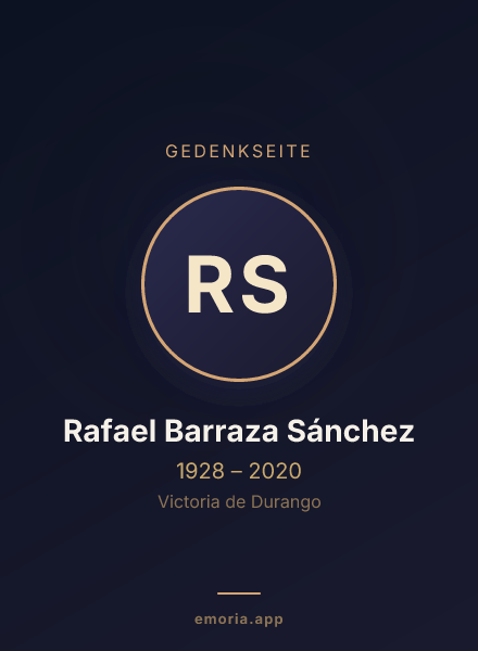 Gedenkportrait von Rafael Barraza Sánchez