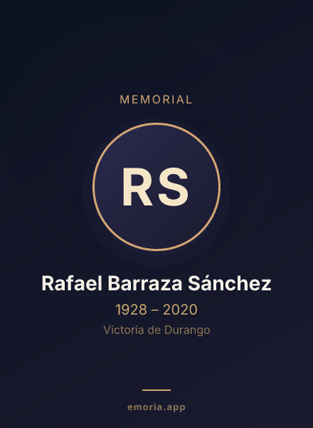 Memorial portrait of Rafael Barraza Sánchez