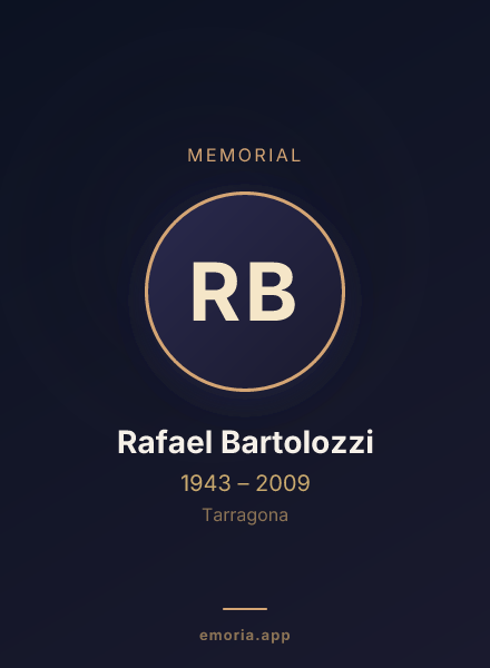Memorial portrait of Rafael Bartolozzi