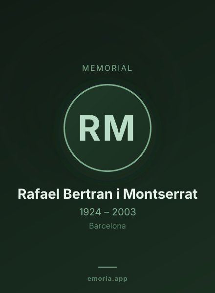 Memorial portrait of Rafael Bertran i Montserrat