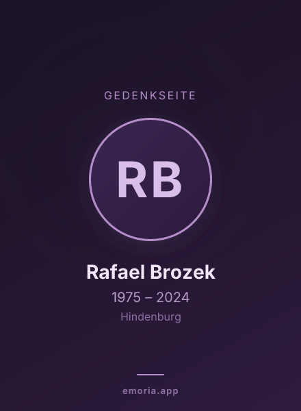 Gedenkportrait von Rafael Brozek