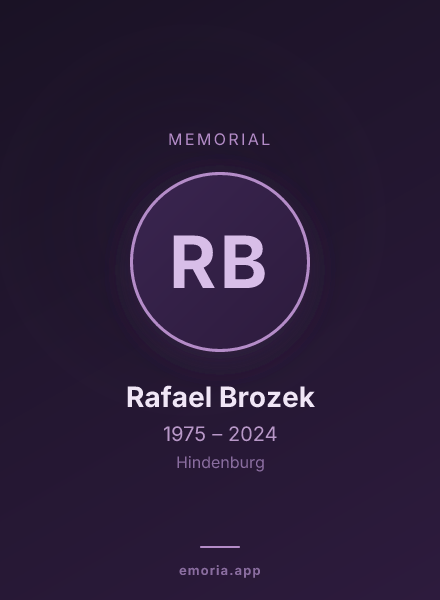 Memorial portrait of Rafael Brozek