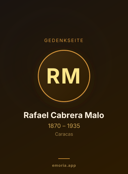 Gedenkportrait von Rafael Cabrera Malo