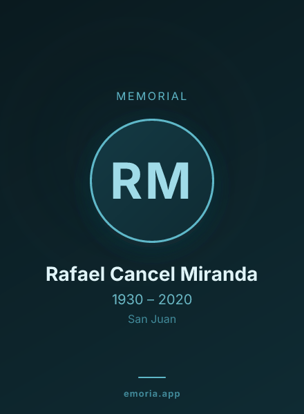 Memorial portrait of Rafael Cancel Miranda