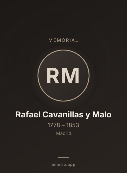 Memorial portrait of Rafael Cavanillas y Malo