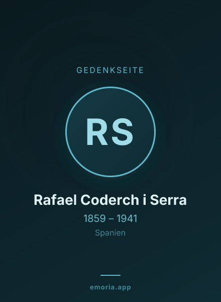 Gedenkportrait von Rafael Coderch i Serra