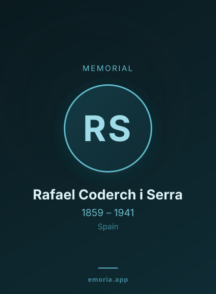 Memorial portrait of Rafael Coderch i Serra