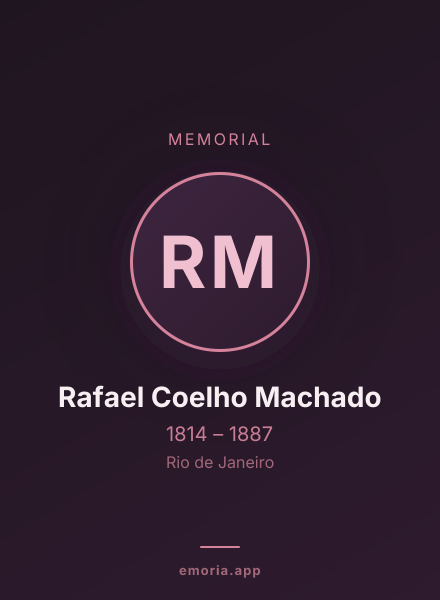 Memorial portrait of Rafael Coelho Machado