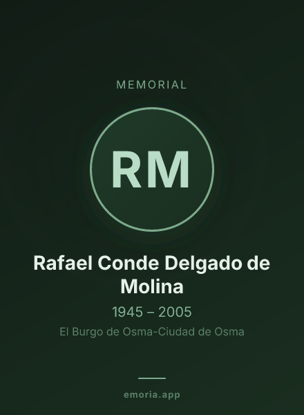 Memorial portrait of Rafael Conde Delgado de Molina