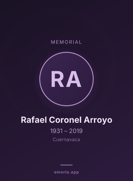 Memorial portrait of Rafael Coronel Arroyo