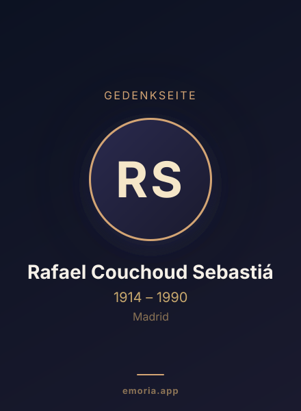 Gedenkportrait von Rafael Couchoud Sebastiá