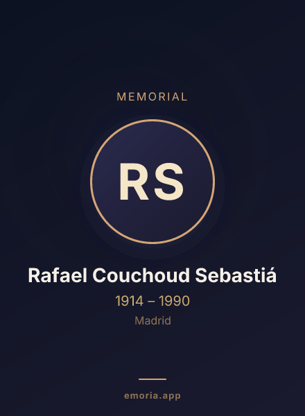 Memorial portrait of Rafael Couchoud Sebastiá