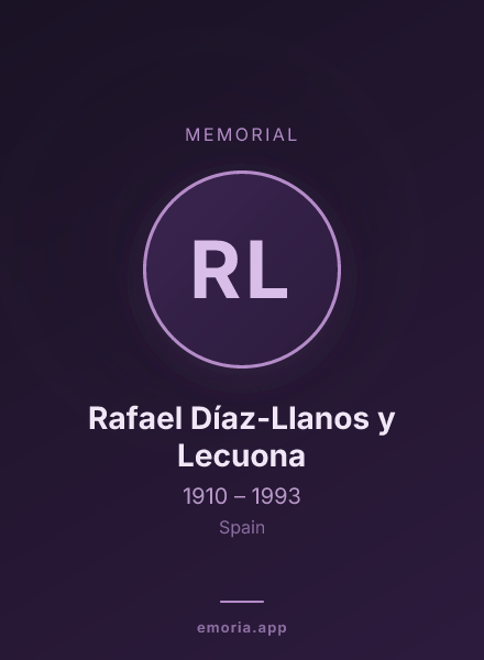 Memorial portrait of Rafael Díaz-Llanos y Lecuona