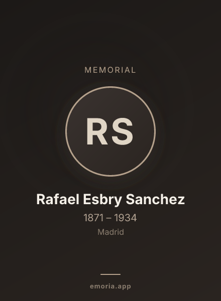 Memorial portrait of Rafael Esbry Sanchez