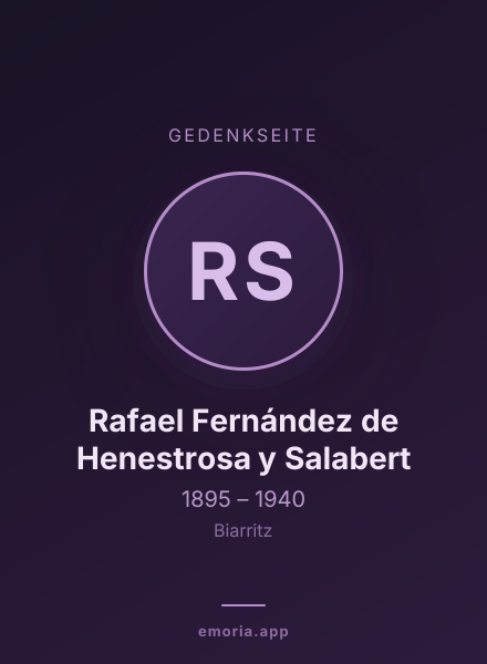 Gedenkportrait von Rafael Fernández de Henestrosa y Salabert