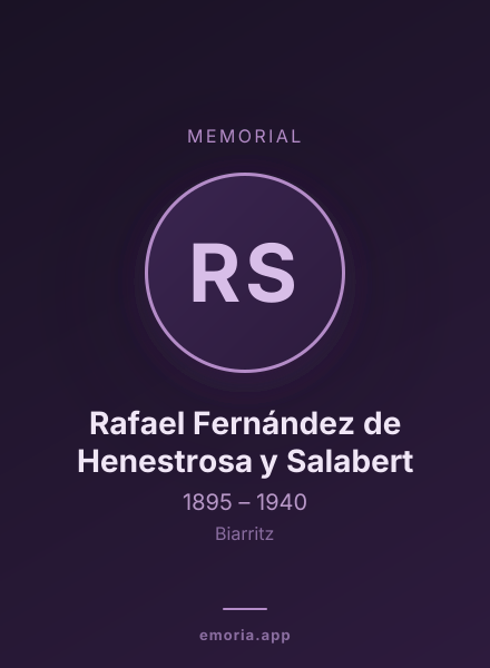 Memorial portrait of Rafael Fernández de Henestrosa y Salabert