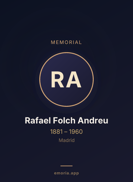 Memorial portrait of Rafael Folch Andreu