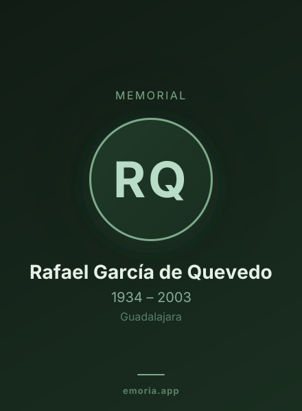 Memorial portrait of Rafael García de Quevedo
