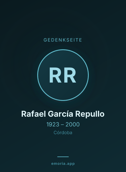 Gedenkportrait von Rafael García Repullo