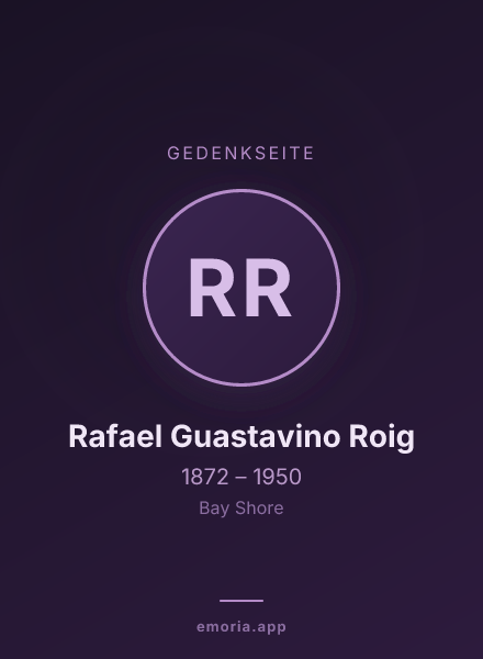 Gedenkportrait von Rafael Guastavino Roig