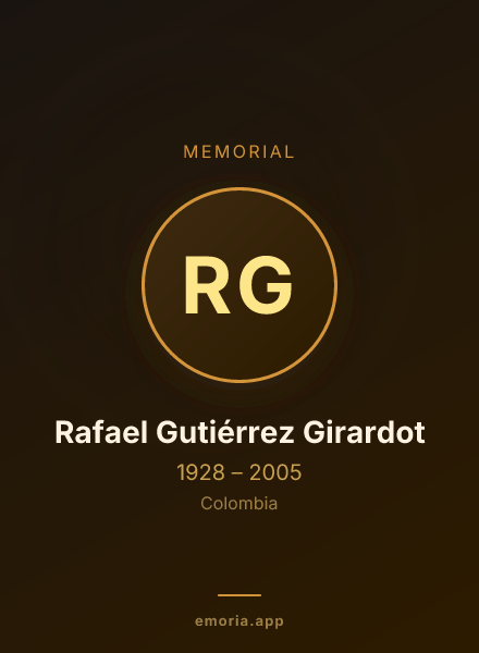 Memorial portrait of Rafael Gutiérrez Girardot