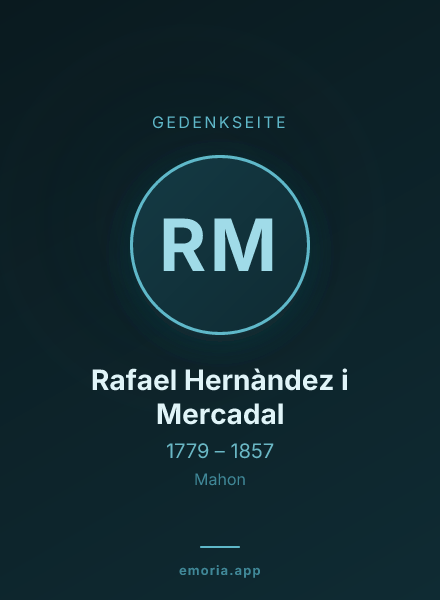 Gedenkportrait von Rafael Hernàndez i Mercadal