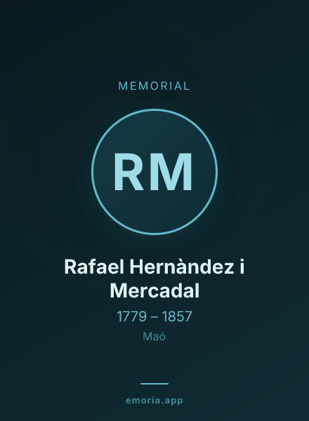 Memorial portrait of Rafael Hernàndez i Mercadal