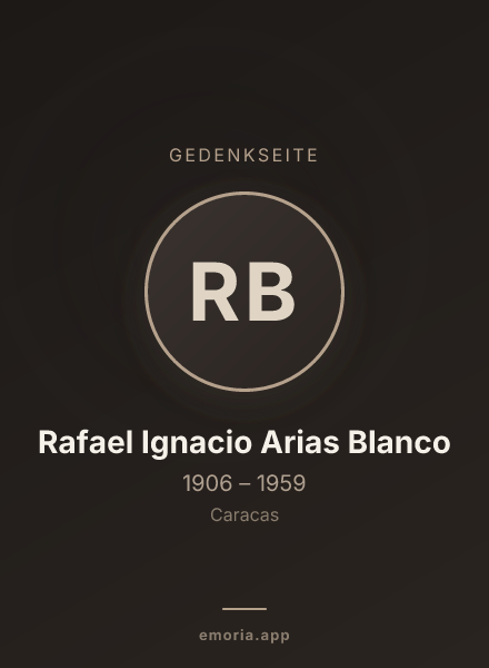 Gedenkportrait von Rafael Ignacio Arias Blanco