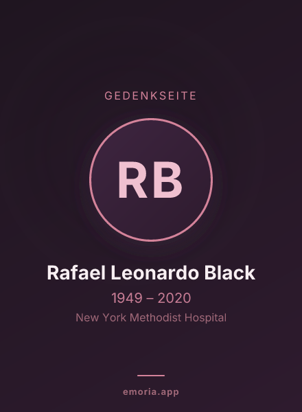 Gedenkportrait von Rafael Leonardo Black